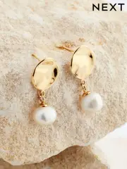 Gold Tone Vermeil Sterling Silver Premium Collection Fresh Water Pearl Drop Earrings (B27005) | $103