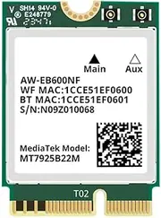 Mellisso MT7925 WiFi 7 Network Card 5400Mbps Bluetooth 5.3 Tri Band 2.4G 5Ghz 6GHz Wireless Network Adapter for PC Windows10/11