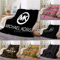 在飛比找蝦皮購物優惠-定制 MICHAEL KORS 標誌印花毯子柔軟法蘭絨薄毯子