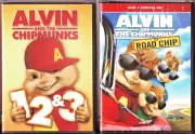 Alvin and The Chipmunks 1, 2, 3 & 4 DVD Movie Set Collection Factory Sealed NEW