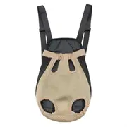 ANYWAGS Pet Carrier XL Light Coffee Denim Backpack for Outdoor Travel With Front Pocket for XL Size Pets