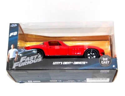 Fast & Furious Lettys Red Chevy Corvette 1:24 Diecast | 2017 Officially Licensed