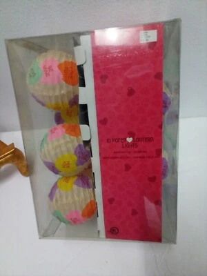 2003 Be Mine Valentine Mini Paper Lanterns Indoor String Lights New 9 Ft Target
