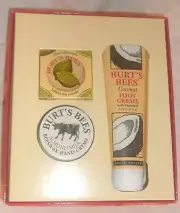 BURT'S BEES GIFT SET CUTICLE CREAM HAND CREAM FOOT CREAM NEW IN GIFT BOX