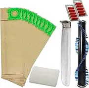 SPARES2GO Complete Service Kit, Brushroll Bar, Filters + 10 Bags Compatible with Sebo X1 X1.1 X4 X5 Extra Vacuum Cleaners (with 10 Air Fresheners)
