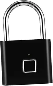 Baluue Intelligent Fingerprint Password Luggage Lock Durable Suitcase and Cabinet Lock for Travel Fingerprint Capacity Easy Setup Multi Purpose Use Black