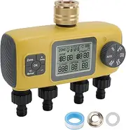 4 Zone Irrigation Timer, Digital Water Timers for Garden Hose, Independent Programmable Irrigation Controller with Rain Delay for Yard,Lawn