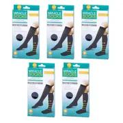 5x Miracle Anti-Fatigue Knee-High Compression Medical Socks Leg Support Pair S/M