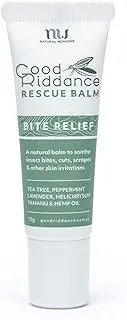 Good Riddance Rescue Balm 10g - Natural Insect Bite Itch Relief. Stop The Itch with Lavender, Tea Tree and Clove. Soothes Skin With Hemp Oil, Tamanu and Vitamin E