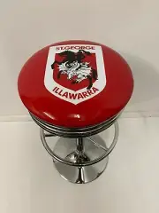 ST GEORGE ILLAWARRA DRAGONS FOOTBALL CLUB PREMIUM BAR STOOL ADJUST HEIGHT NRL