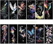Bookmark - Magic Scratch Rainbow Bookmarks | Colorful Bookmark Scratches Paper | Make Your Own Bookmarks | Scratches Note Set of 12 | Book Marks Making Kit for Kid Students Birthday