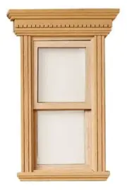 Dolls House Yorktown Non-Working Window Miniature Builders DIY 1:12 Scale Wooden