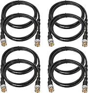 uxcell Power Cable 3.28Ft, 8 Pcs 11mm x 13mm RCA Male to Male Pigtail Barrel Plug Connector Cable for CCTV Security Camera Lighting Power Adapter, Black