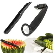 Kitchen Spiral and V-Shaped Tools, Spiral Slicer Blade Hand Slicer Cutter Potato Cucumber Vegetables Spirals Knife Kitchen Accessories Tool,Manual Screw Peeler