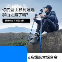 在飛比找蝦皮購物優惠-戶外鋁合金T型柄4節徒步爬山登山杖