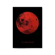 Blood Moon Minimal Artwork Space Wall Art