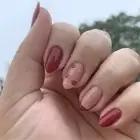 24x Lip Print on Nail Almond False Nail Valentines Day Press On Nail