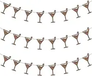3Pcs Espresso Martini Banner Garland Glittery Martini Theme Birthday Banners Coffee Martini Bar Party Decorations Martini Glass A Tini Bit Older Banner for Birthday Party Bachelorette Party Supplies