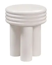 TOV Furniture Delta Ivory Concrete Side Table