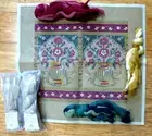 Amanda Lawford Hand Painted Canvas Needlepoint Threads Yarn Kit Floral Vase NEW