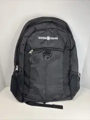 Swiss Gear Black Zip Close Side Mesh Pockets Padded Backpack. NWT