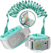 Lehoo Castle Anti Lost Wrist Link Safety Harness, 1.5M Toddler Harness Leash for Kids, Adjustable Walking Strap, 360° Rotation Baby Safety Harness with Induction Lock (Green)