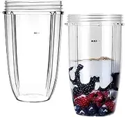 2Pcs Replacement 24OZ Tall Cup For Nutribullet 600w & Nutribullet Pro 900w Blender