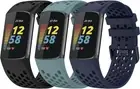 Chofit Band Intended for Fitbit Charge 5 6 Smart Watch, [3 Pack]Soft Breathab...