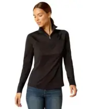 Ariat Sunstopper 3.0 1/4 Zip Baselayer XS Black New with tags