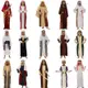 限定卡塔爾土豪服裝中東表演服演出服飾長袍王子服飾套裝頭巾男女白色上新