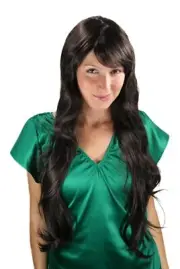 Ladies' Wig Women Long Wavy Layered Fringe Braun 80cm 6311-8 Wig