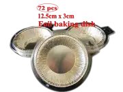 72pc Aluminum Foil Pie dish tin Cake Tray Baking tart Case Cup 12.5cm x 3cm bulk