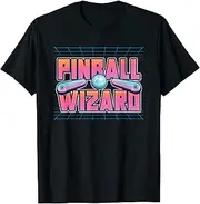 VidiAmazing Pinball Machine Flippers Points Arcade Game - Pinball Wizard ds1211 T-Shirt