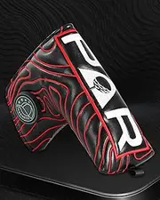 [Big Teeth] Golf Blade Putter Cover Headcover Club Protector Par Putter Head Covers Magnetic Bar Closure for Scotty Cameron Taylormade Odyssey Golf Course Texture Pattern