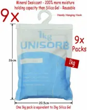 9 x 1kg Shipping Container/Cargo Dessicant Moisture Absorber Mineral Desiccant
