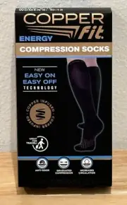 NEW NIB COPPER FIT ENERGY UNISEX COMPRESSION SOCKS LARGE / XL W 10-13 / M 9-12