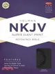 Holy Bible ― New King James Version Super Giant Print Reference Bible, Charcoal, Leathertouch