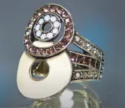 Heidi Daus TOTALLY IRRESISTIBLE Crystal & Enamel Ring Size 7 NWT $69.95 Retired
