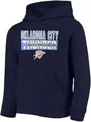 Outerstuff Oklahoma City Thunder Boys Size 4-18 Wordmark Team Logo Pullover Fleece Hoodie