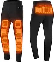 [IMYOGI] Cozy Men's Electric Heating Underwears, USB Battery Powered Fleece Liner Outdoor Sport Thermal Underwears for Ski, Hunt