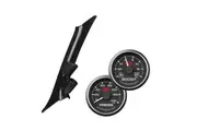 Pillar Pod w/ Black Turbo Boost & Oil Press Gauge Ford BA BF Falcon XR6 XR8 FPV