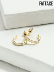FatFace White Enamel Daisy Stud Earrings (AD6890) | $24