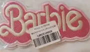 2pk Barbie Classic Pink Logo Patch (Iron-On, Hook, Or Jet Tag) Stocking Stuffer
