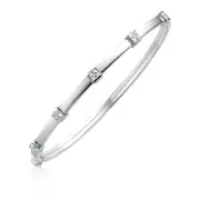 Sterling Silver Cubic Zirconia Bangle