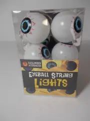 Halloween Eyeball String Lights 10 LED Lights Battery Operated Lights Free S&H