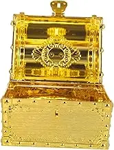 HOOTNEE Box Vintage Treasure Chest Box Decorative Pirate Prop with Key and Lock Chic Retro Design for Party Decoration Jewelry Storage Material Adds Unique Charm to Any Space