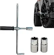 Lug Wrench,Heavy Duty Truck Wheel Wrench - Professional Labor-Saving Automotive Tools, Quick Removal Automobile Accessories for Wheel Replacement Roadside Change