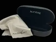 NEW Air Mag Hard Clamshell Spring Closure Sunglasses Case & Cloth