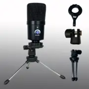 USB Recording Microphone Kit Complete Set Condenser For Computer Phone Laptop