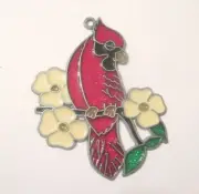 CARDINAL WITH FLOWERS SUNCATCHER (BIRD/BIRDS SUNCATCHERS)